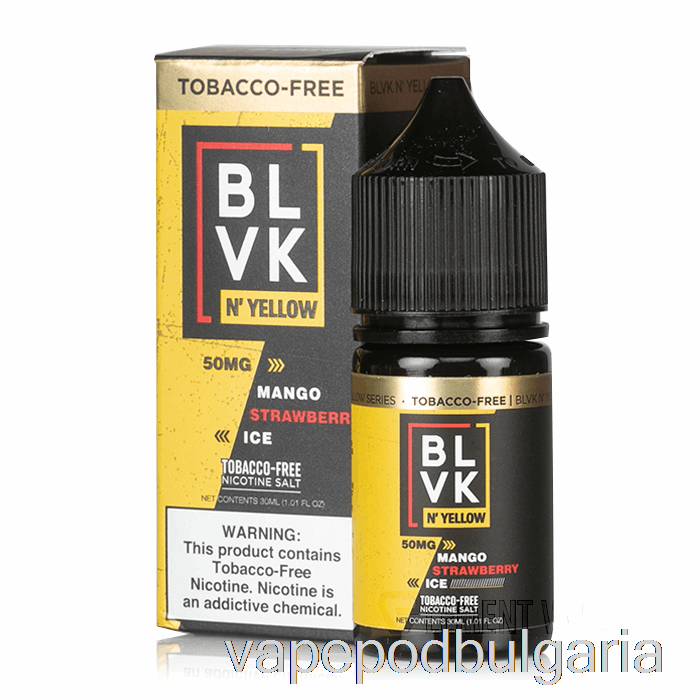 Vape Bulgaria Mango Strawberry Ice - Blvk N' Yellow Salts - 30ml 50mg